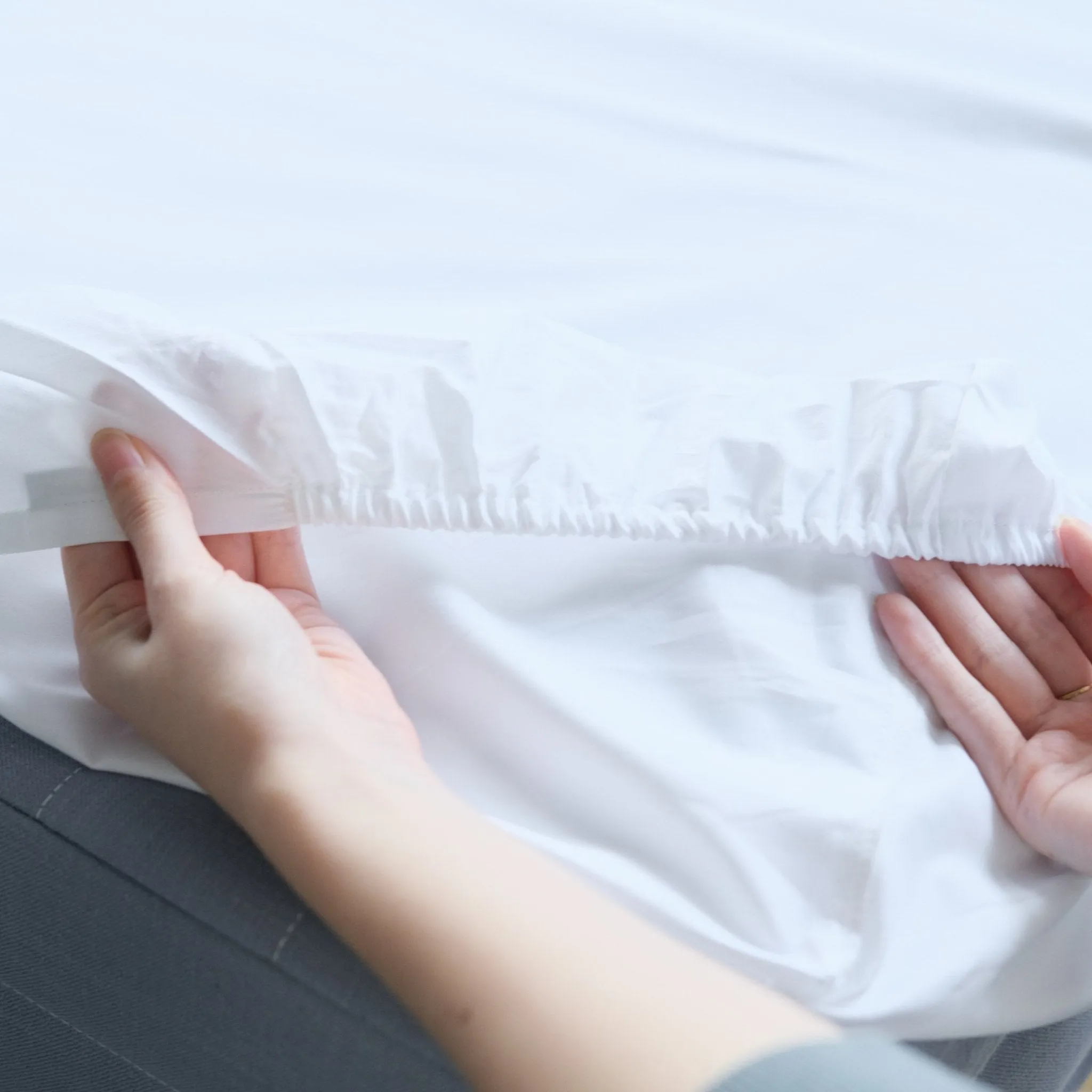 400TC Cotton Sateen Sheets Sets(ボックスシーツ&枕カバー)