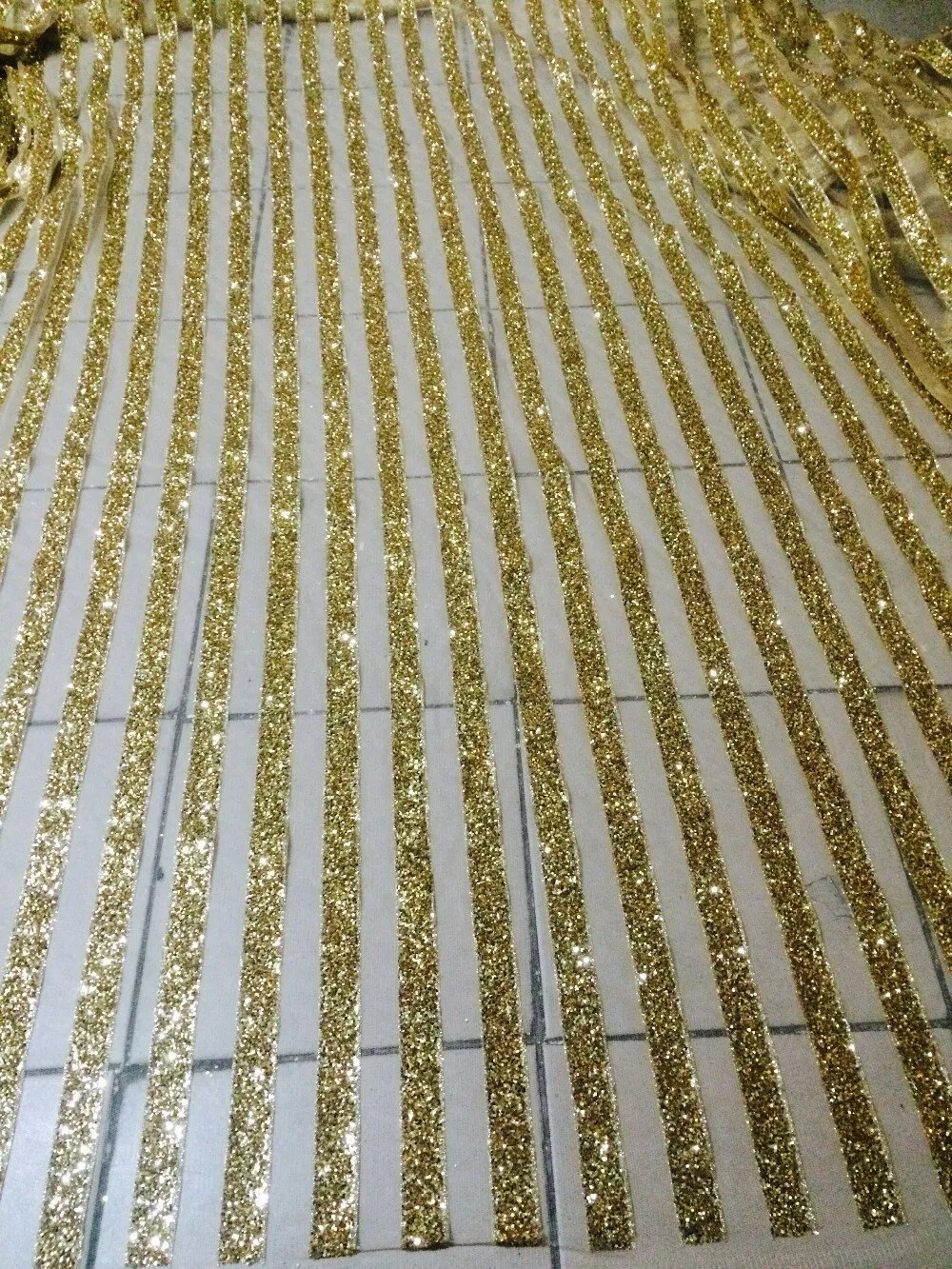 5 YARDS / Olive Floral Embroidery Glitter Mesh Lace Wedding Party Dress Fabric