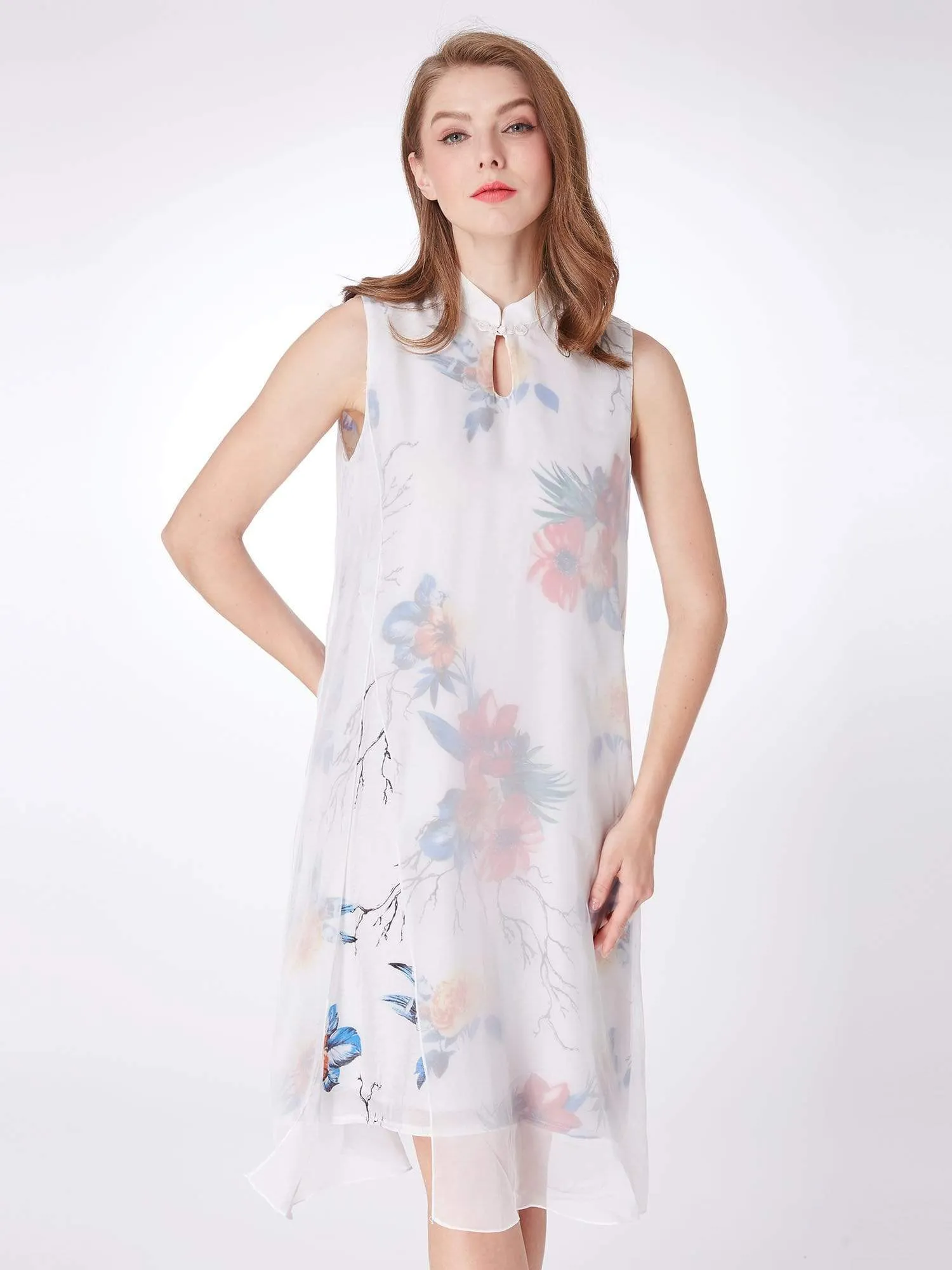Alisa Pan Floral Print Short Shift Dress