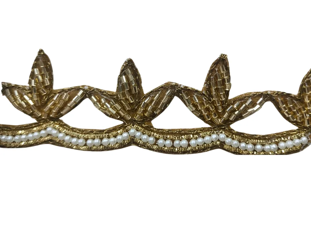 Antique Gold Zardozi Handwork Trim