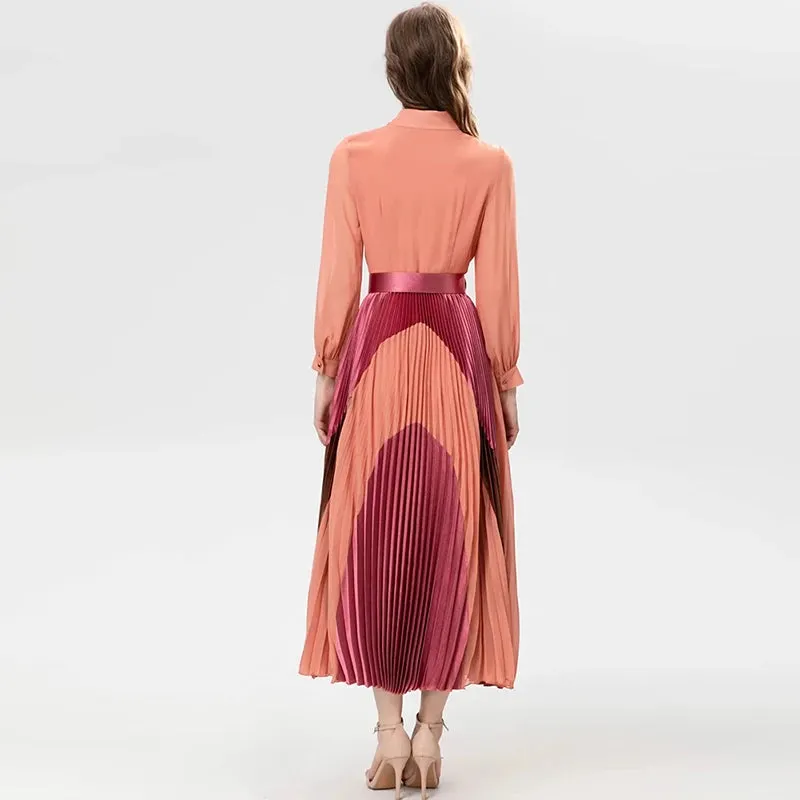 Averi High Waist Shirt Pleated Dress