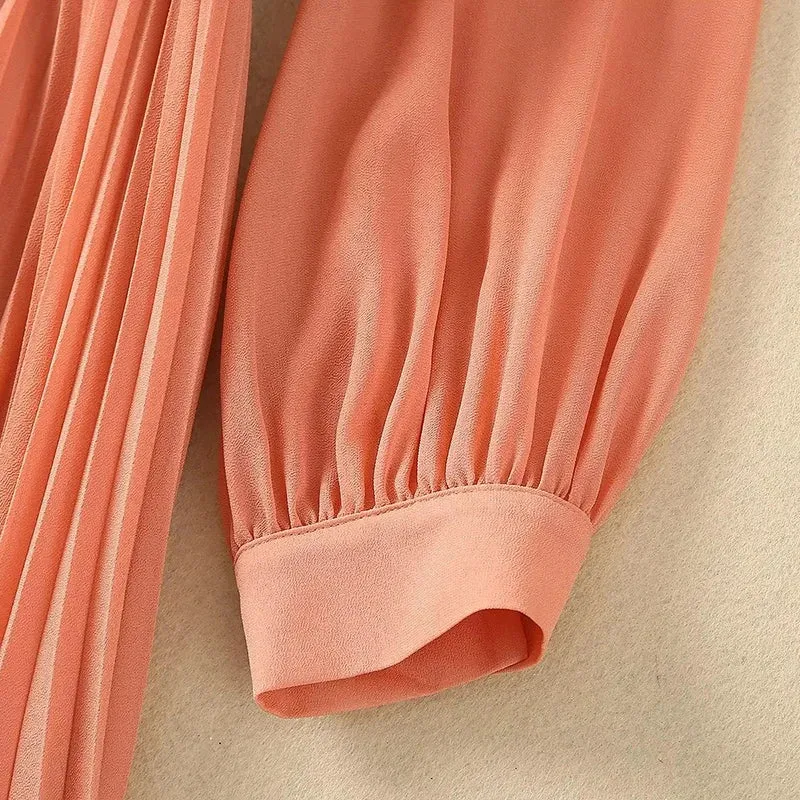 Averi High Waist Shirt Pleated Dress