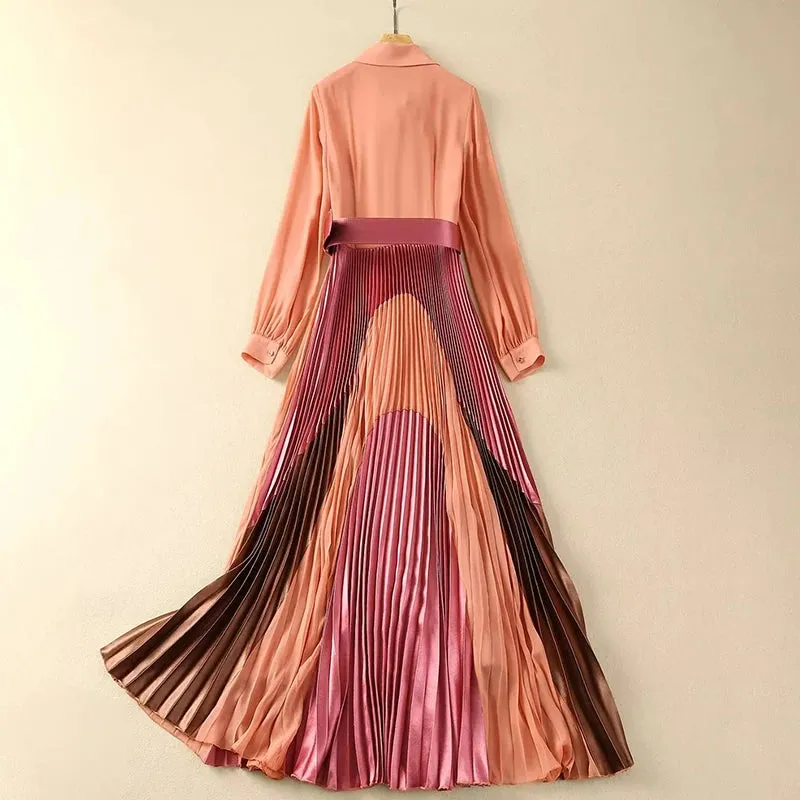 Averi High Waist Shirt Pleated Dress