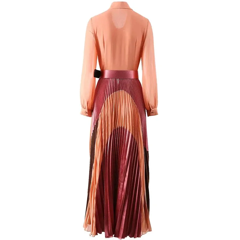Averi High Waist Shirt Pleated Dress