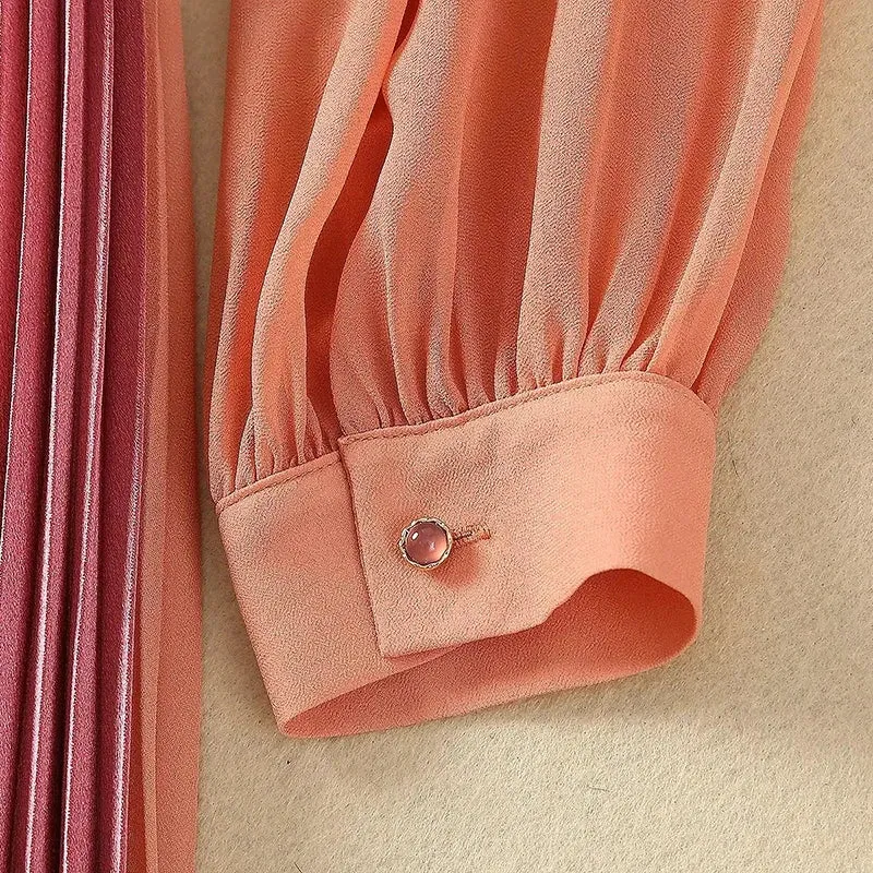 Averi High Waist Shirt Pleated Dress