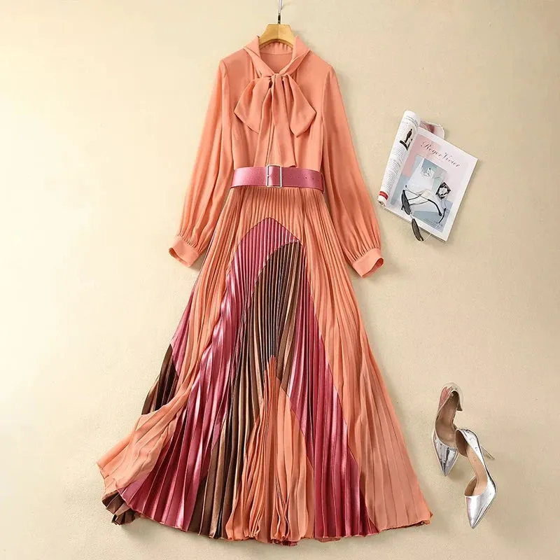 Averi High Waist Shirt Pleated Dress
