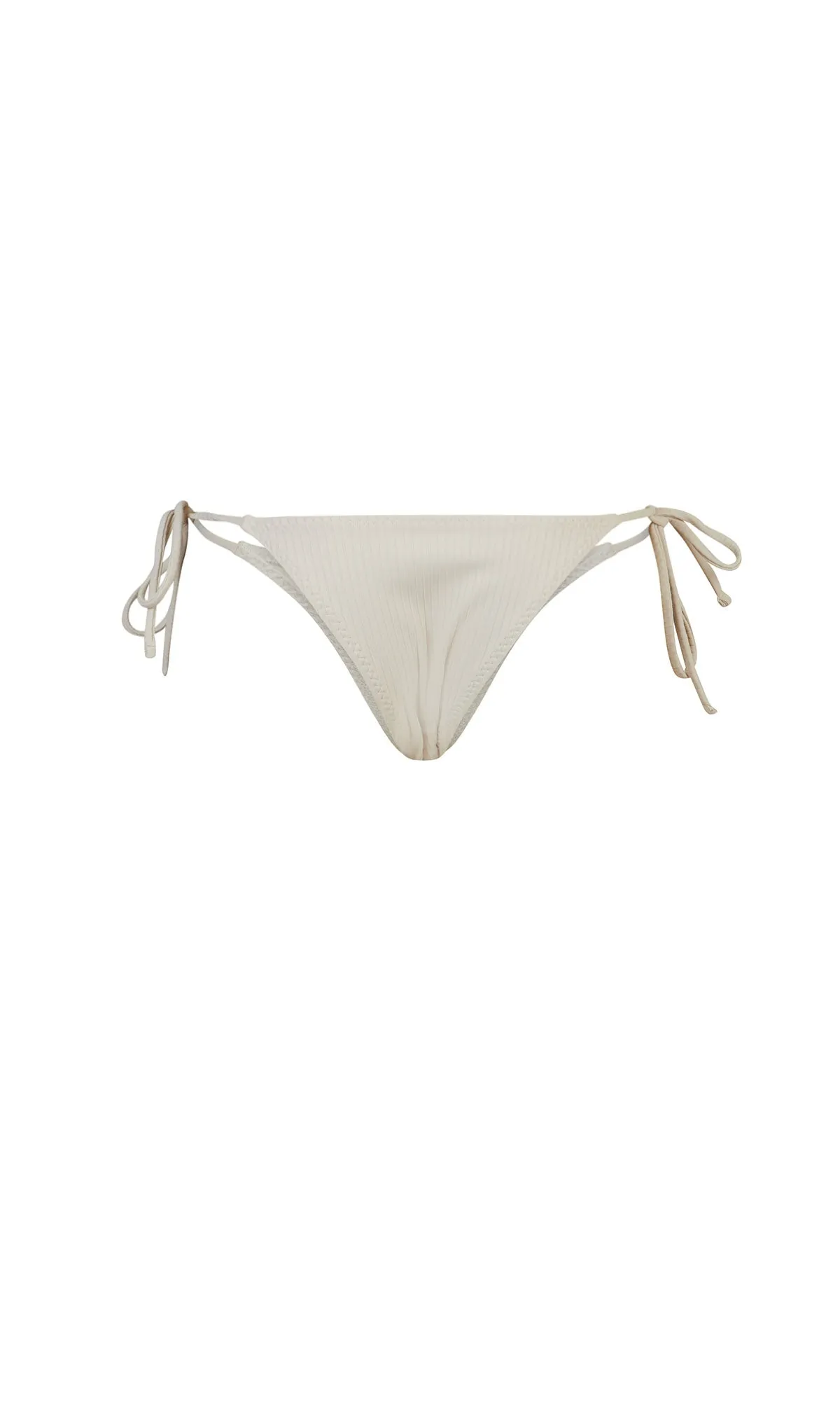 AYLA Tie Bikini Bottom Off White Texture