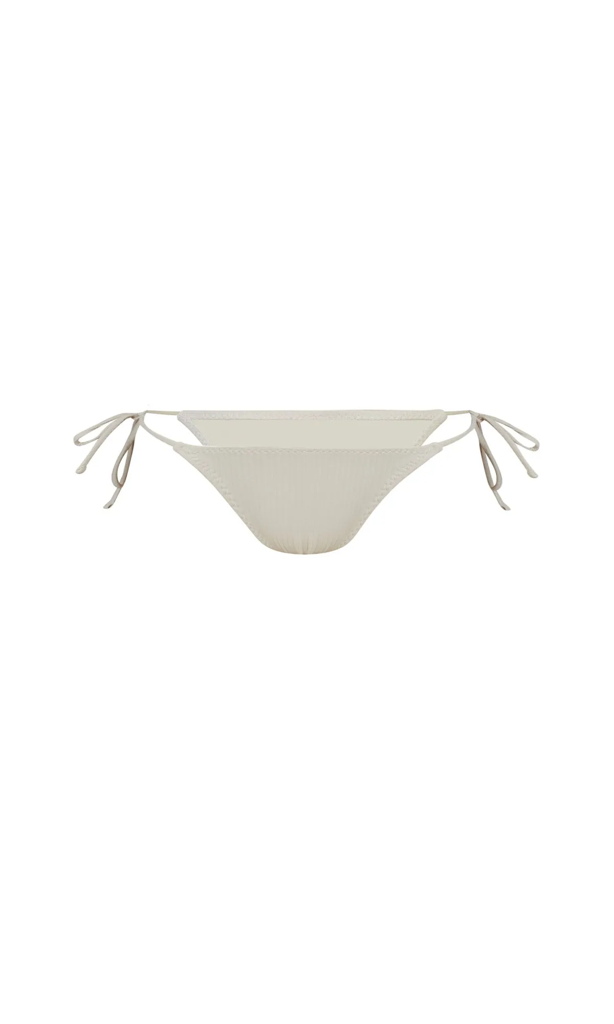 AYLA Tie Bikini Bottom Off White Texture