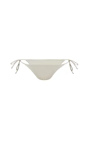 AYLA Tie Bikini Bottom Off White Texture