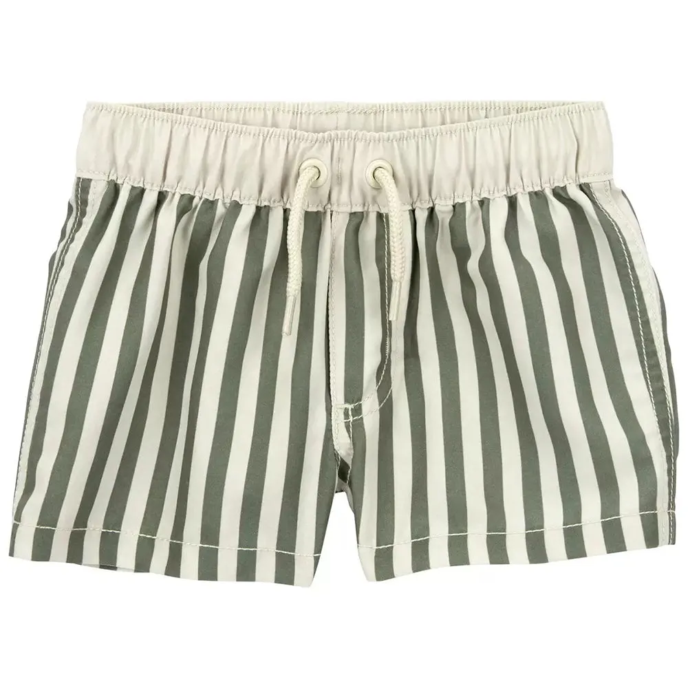 Baby Boys' 2-Piece Long-Sleeve Rashguard & Swim Trunks Set 1Q527510