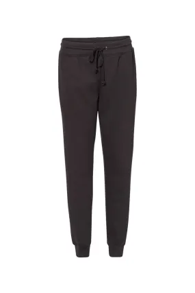Badger Womens Athletic Fleece Jogger Sweatpants w/ Pockets - Black