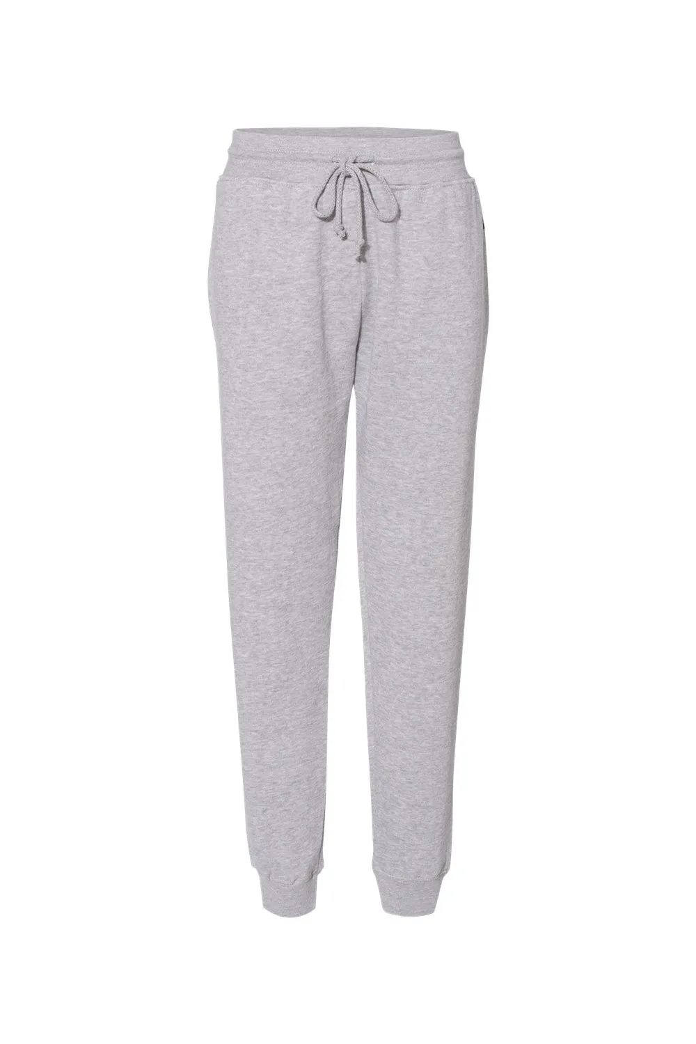 Badger Womens Athletic Fleece Jogger Sweatpants w/ Pockets - Oxford Grey