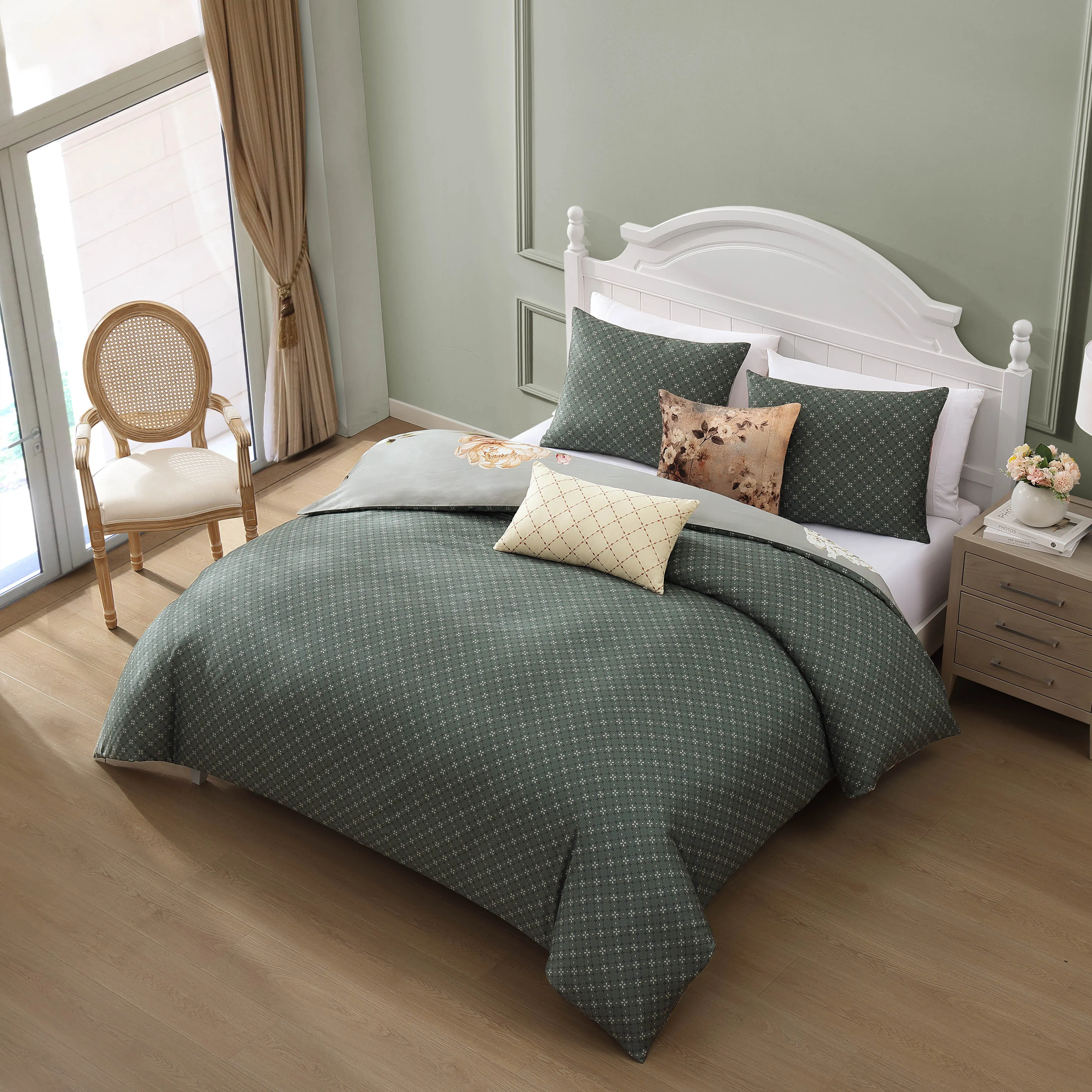 Bebejan Whispering Willows 5 Piece Reversible Comforter Set