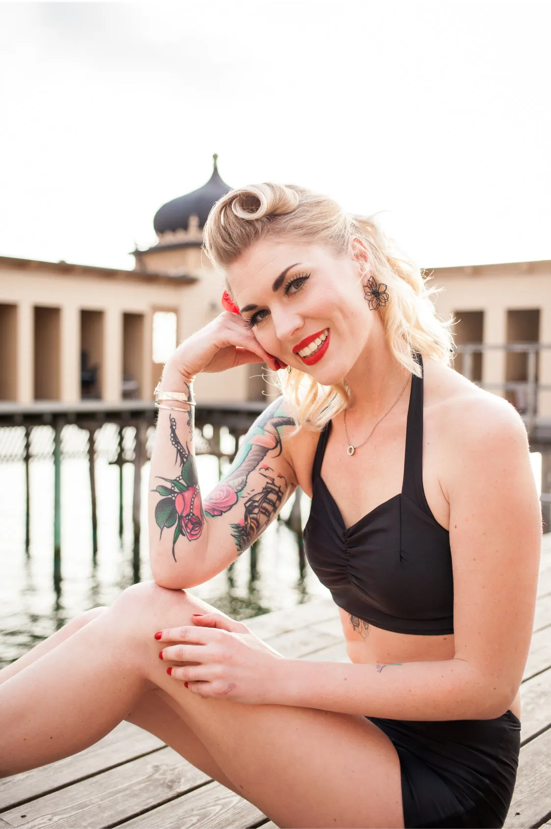 Black Simple bikini top