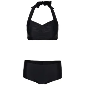 Black Simple Low Hipster Bottoms
