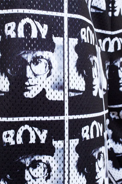 Boy Photo Print Mesh Shorts