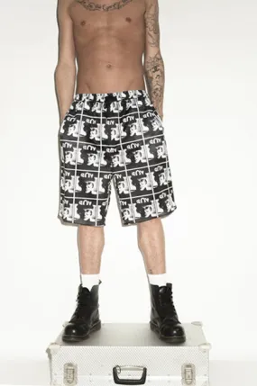 Boy Photo Print Mesh Shorts