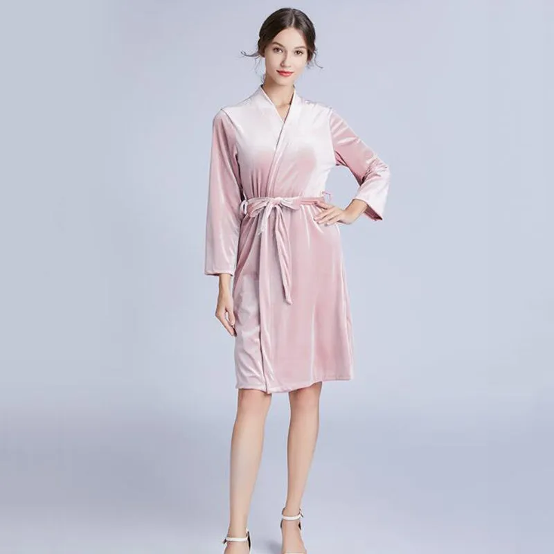 Bridesmaid Gifts Bridesmaid Robes Velvet Robe Embroidered Bridal Party Robes Bride Robe
