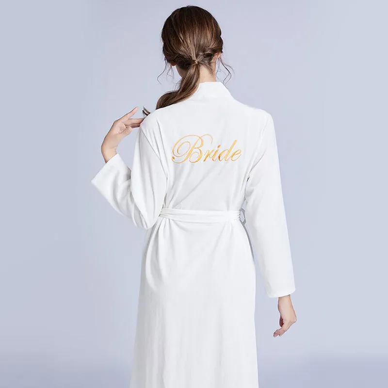 Bridesmaid Gifts Personalized Bridesmaid Robes Customized Velvet Robe Embroidered Bridal Party Robe