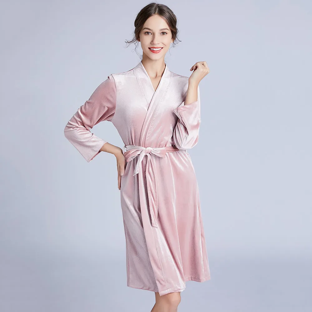 Bridesmaid Gifts Personalized Bridesmaid Robes Customized Velvet Robe Embroidered Bridal Party Robe
