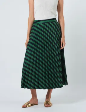 Brigette Skirt - Navy and Green