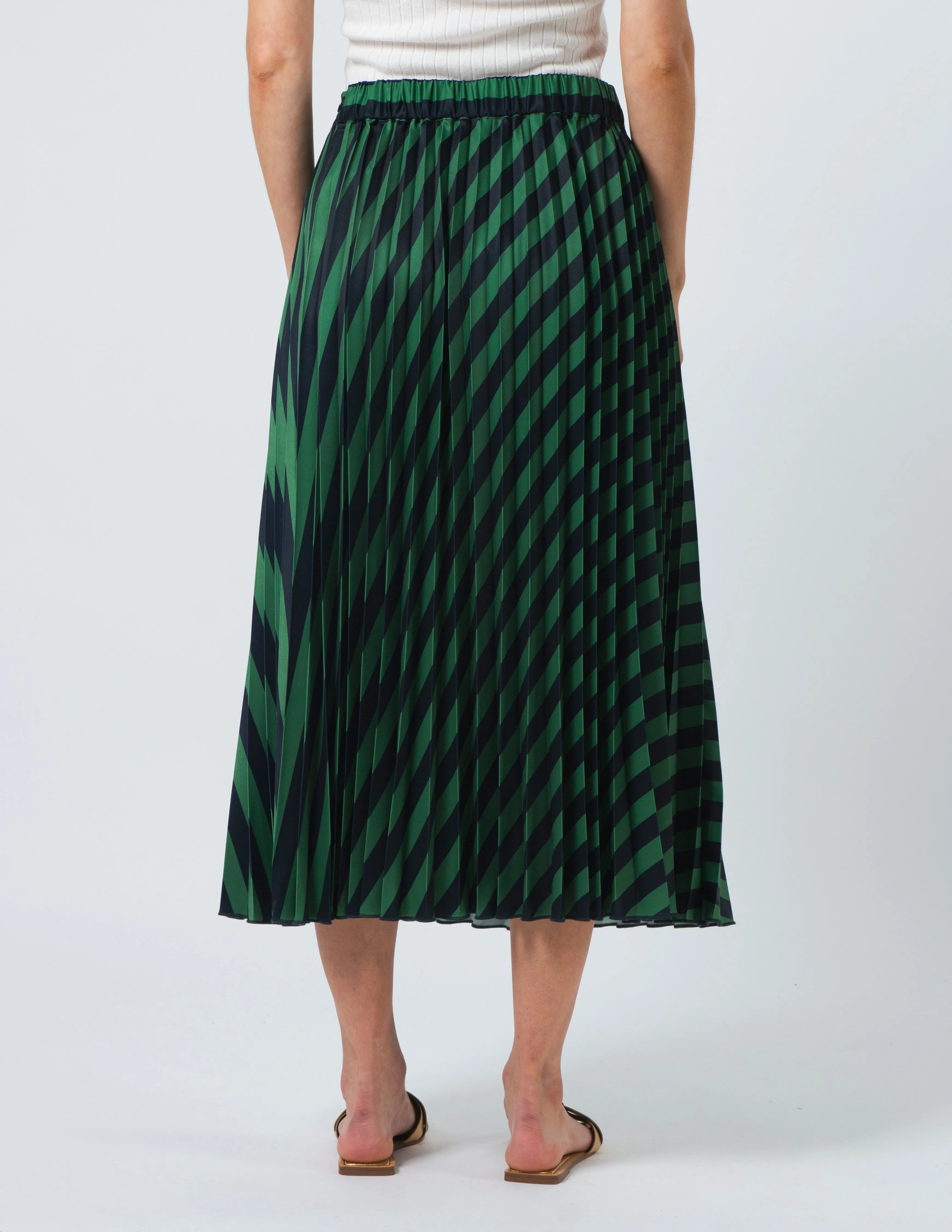 Brigette Skirt - Navy and Green