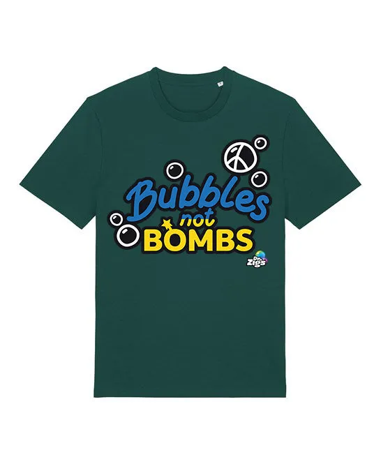 Bubbles Not Bombs T-shirt - Ukraine Flag Version