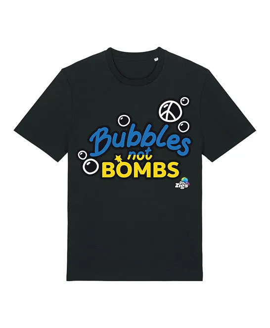 Bubbles Not Bombs T-shirt - Ukraine Flag Version