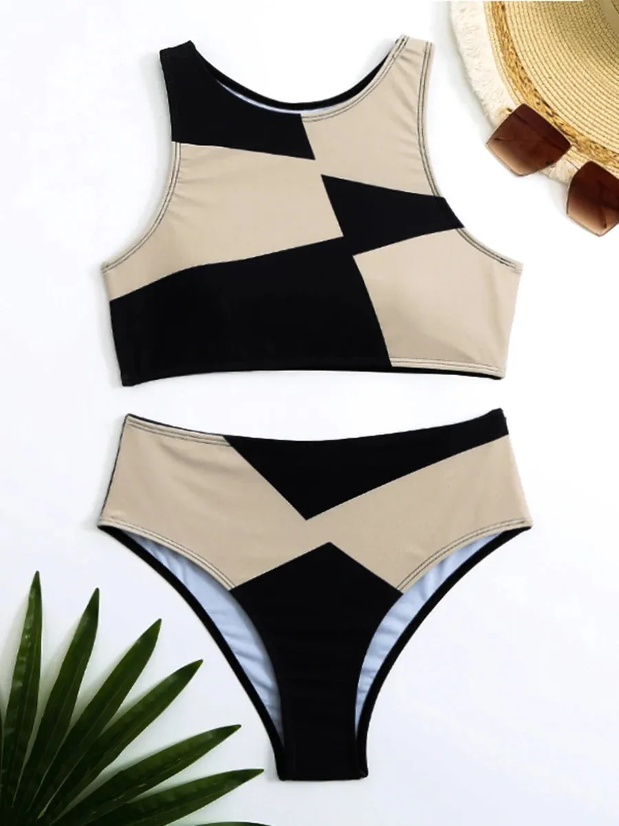 Checker Charm Sportive Swimwear