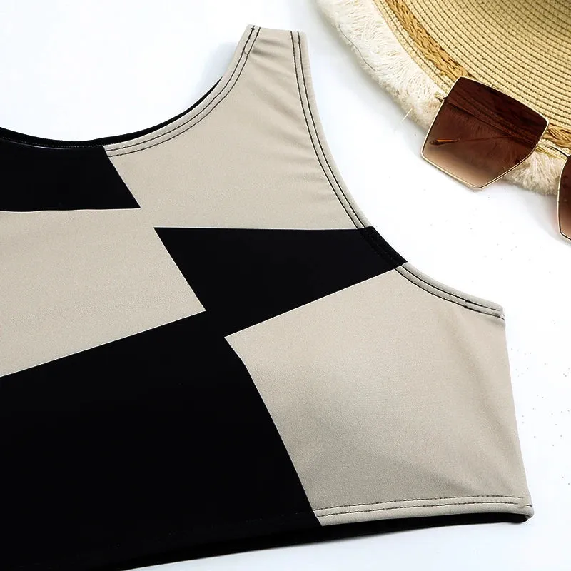 Checker Charm Sportive Swimwear
