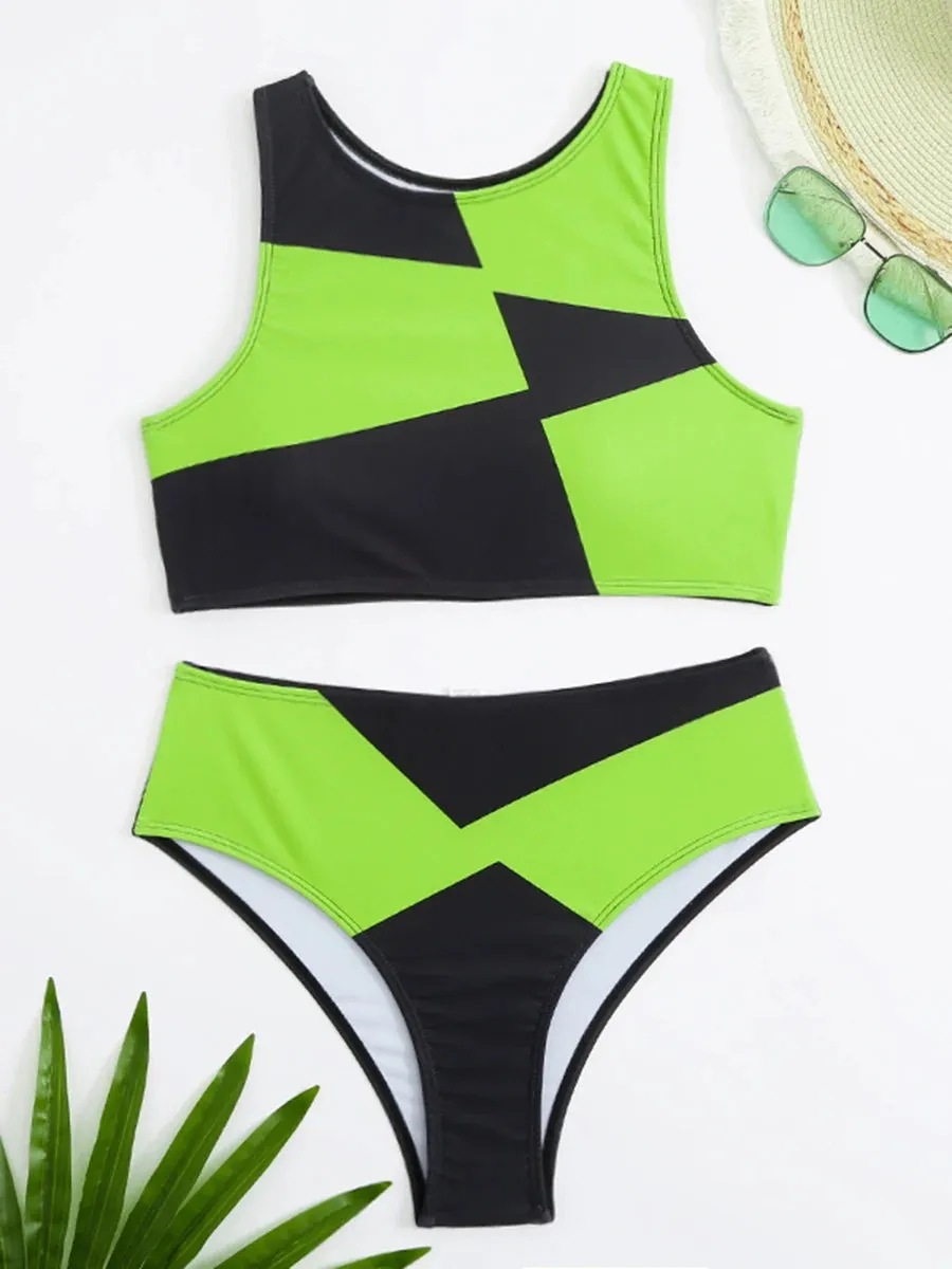 Checker Charm Sportive Swimwear