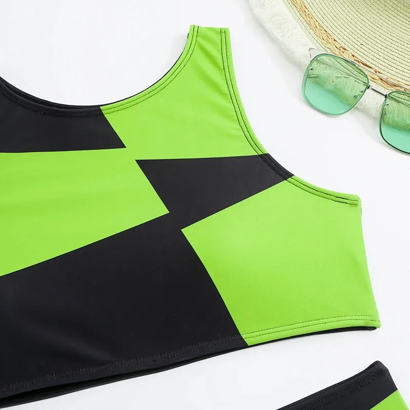 Checker Charm Sportive Swimwear