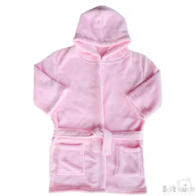 Children's Pink Coral Fleece Hooded Robe - 2/6 Years - FBR17-P