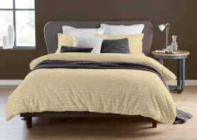 Christy "Turin Stripe" Duvet Cover Sets in Ochre (Yellow)