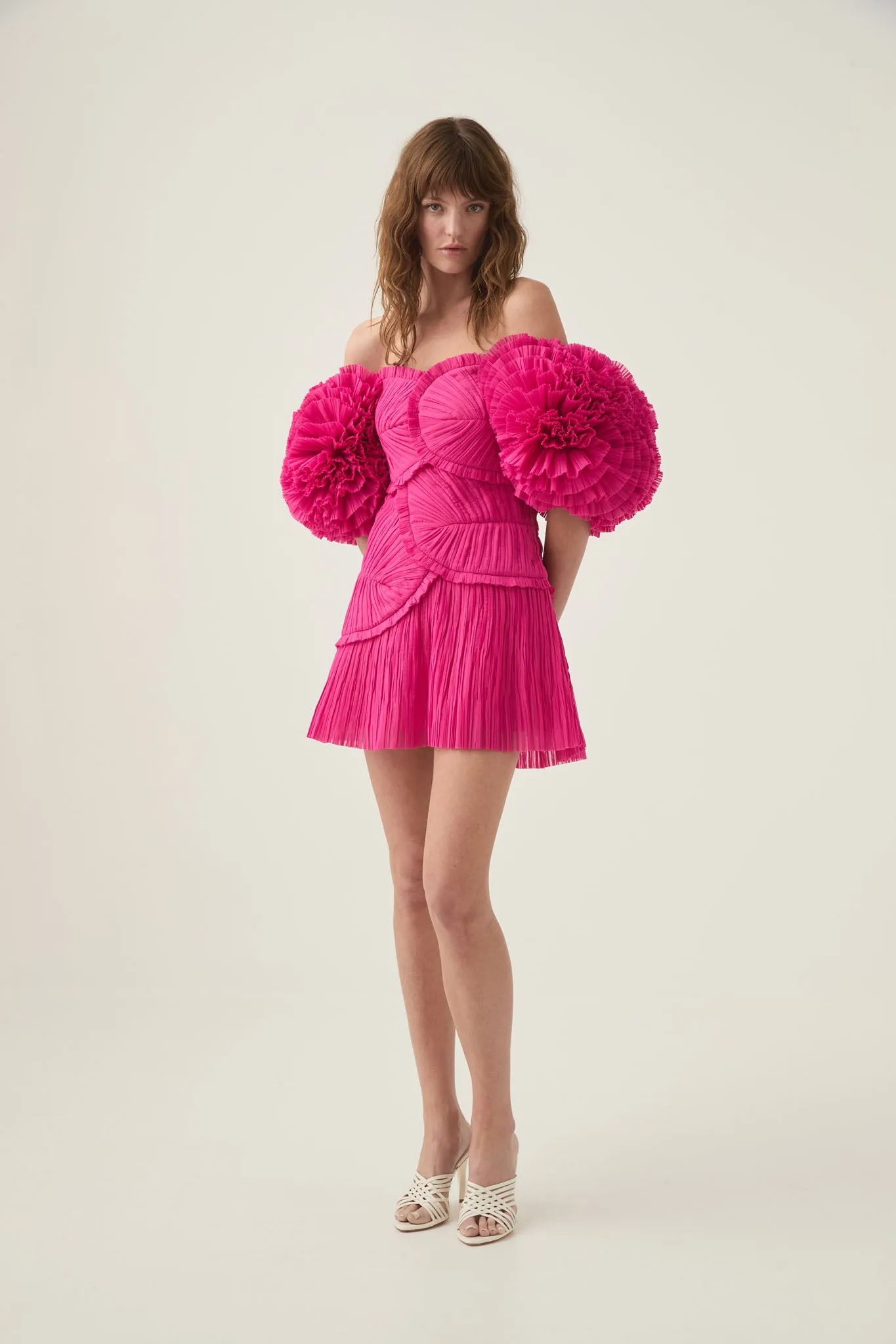 Crystallise Pleated Mini Dress