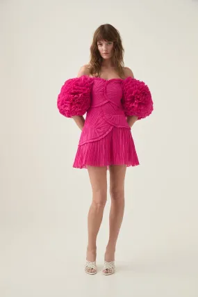 Crystallise Pleated Mini Dress