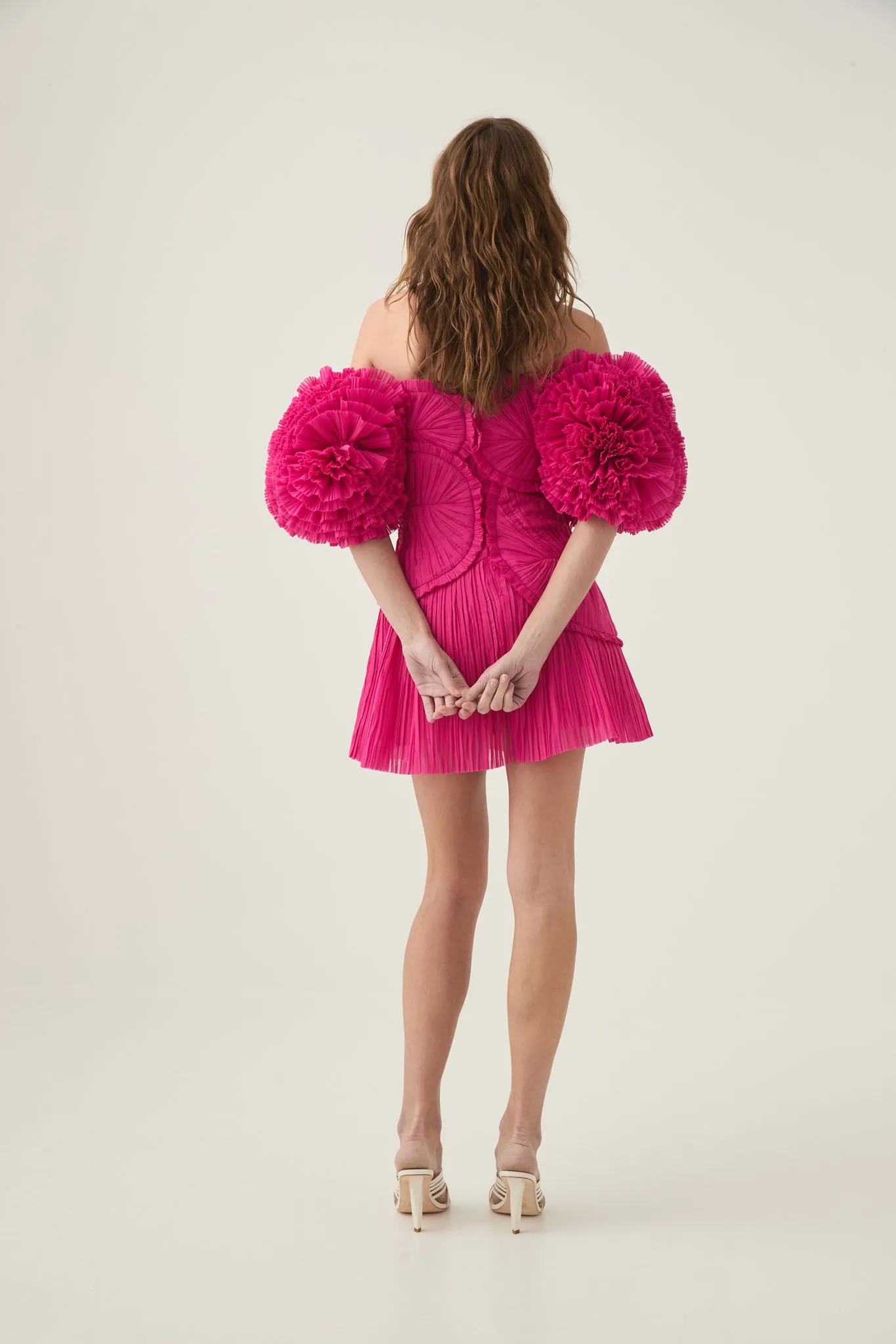 Crystallise Pleated Mini Dress