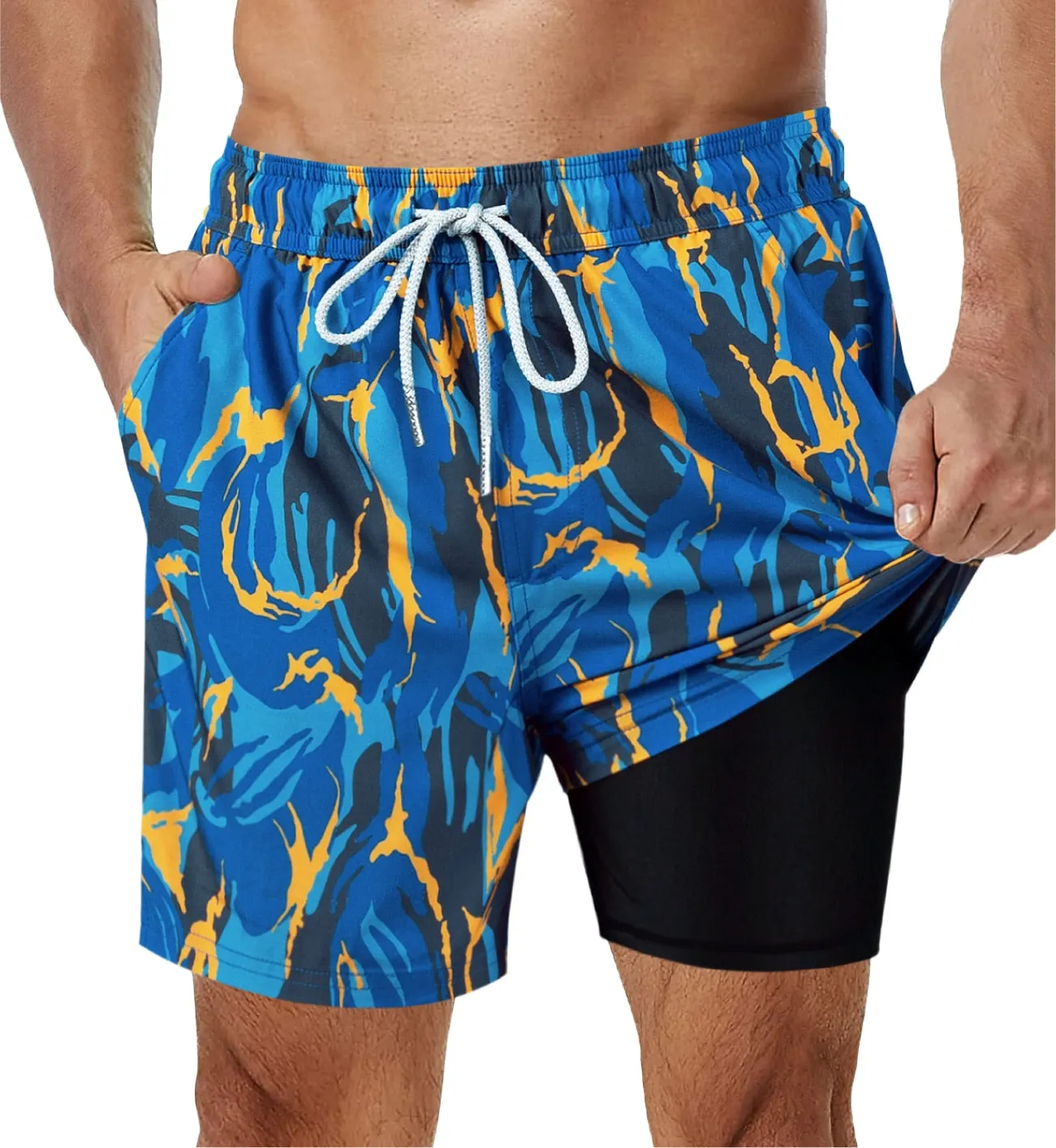 CURTIS Swim STRETCH Trunks with Compression Liner F