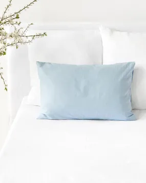 Custom size (inch) linen-cotton pillowcase in Sky blue