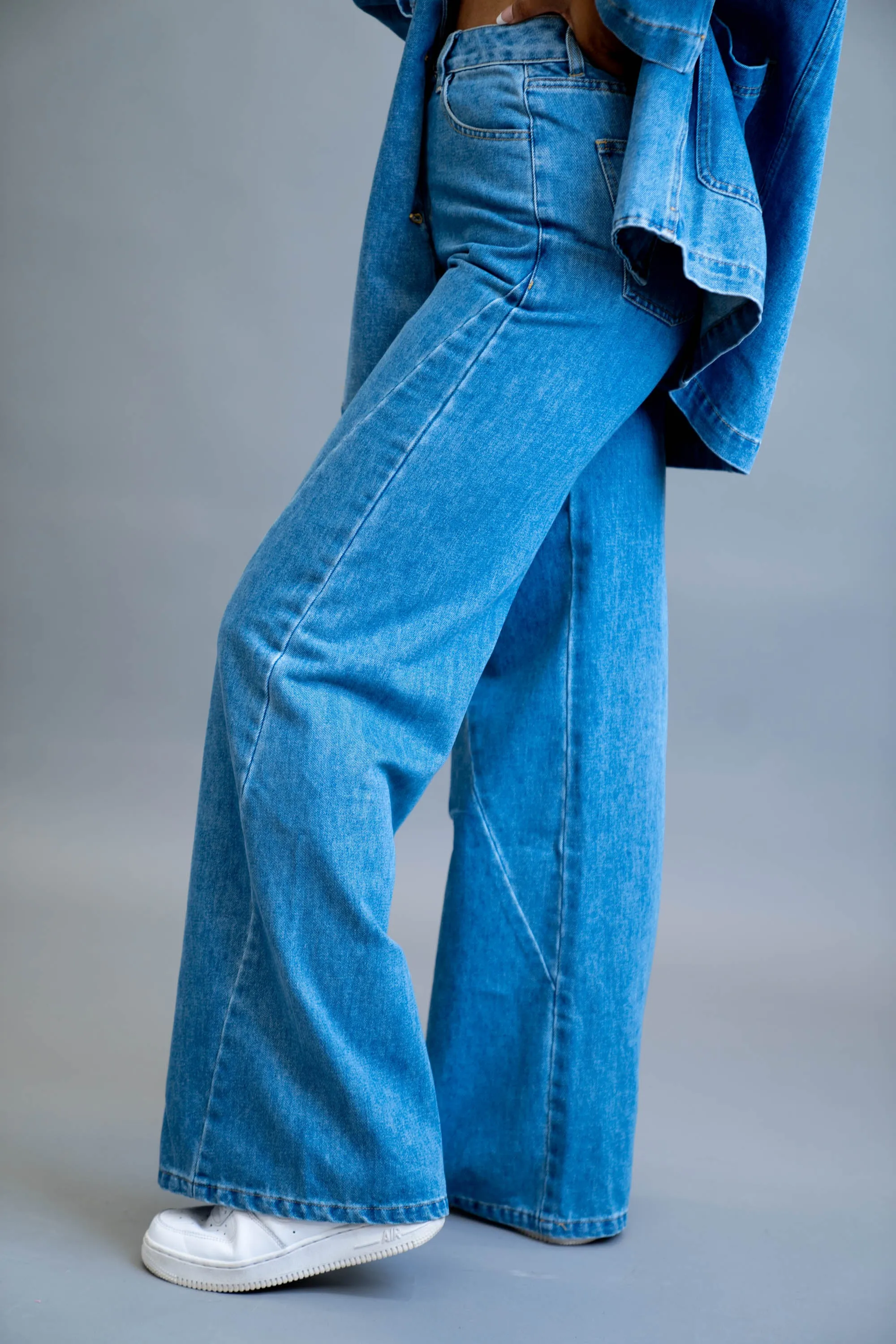 Denim Flare Pants