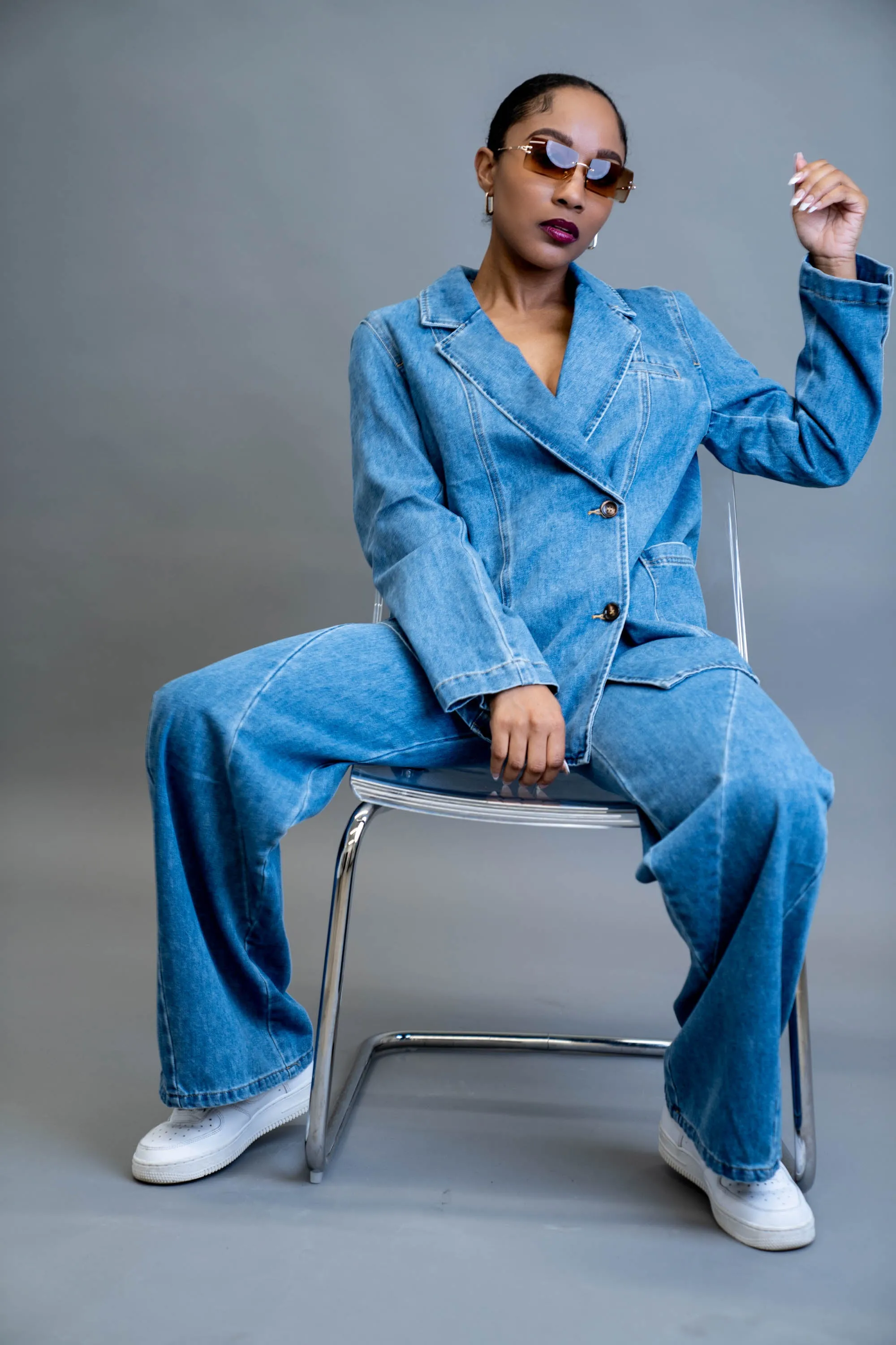 Denim Flare Pants