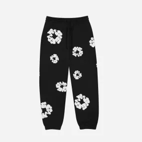 DENIM TEARS THE COTTON WREATH SWEATPANTS BLACK