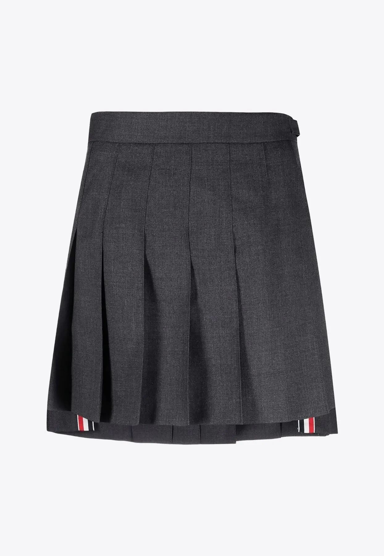 Dropped Back Pleated Mini Skirt