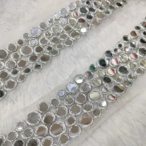Embellished Silver Mirror Trim