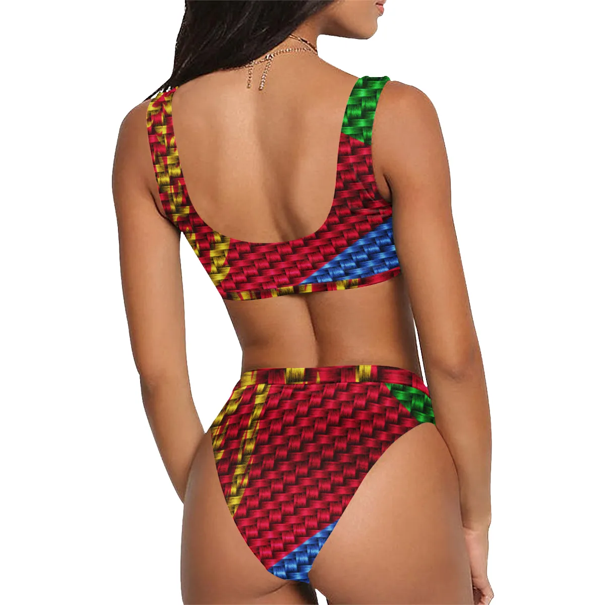 ERITREA FLAG Sport Top & High-Waisted Bikini Swimsuit
