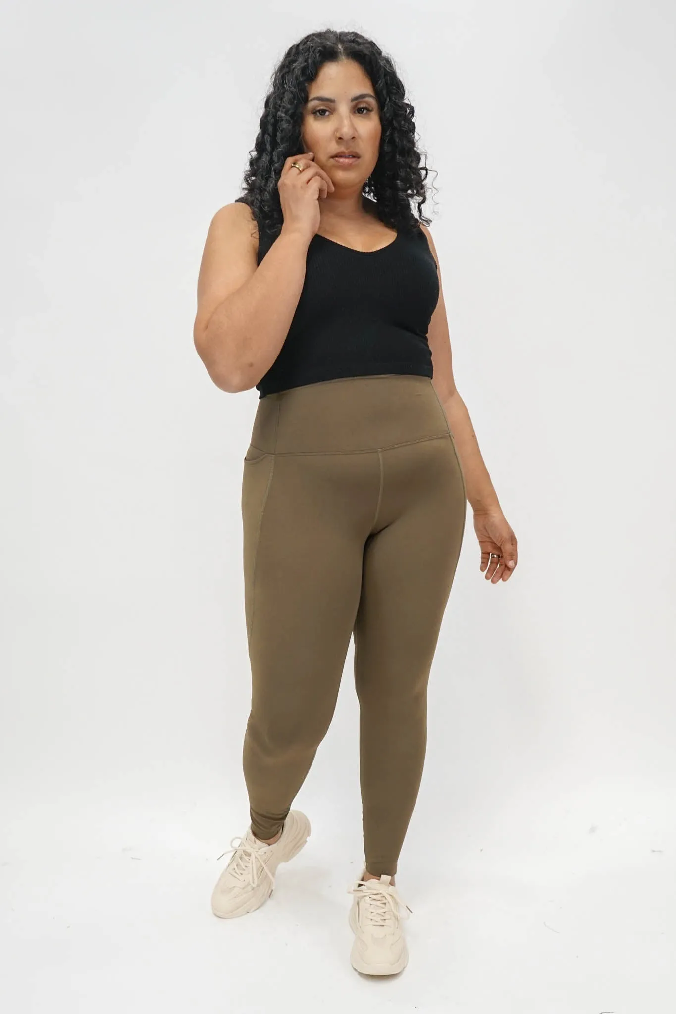 Essential Waist Shaper Leggings in Olive
