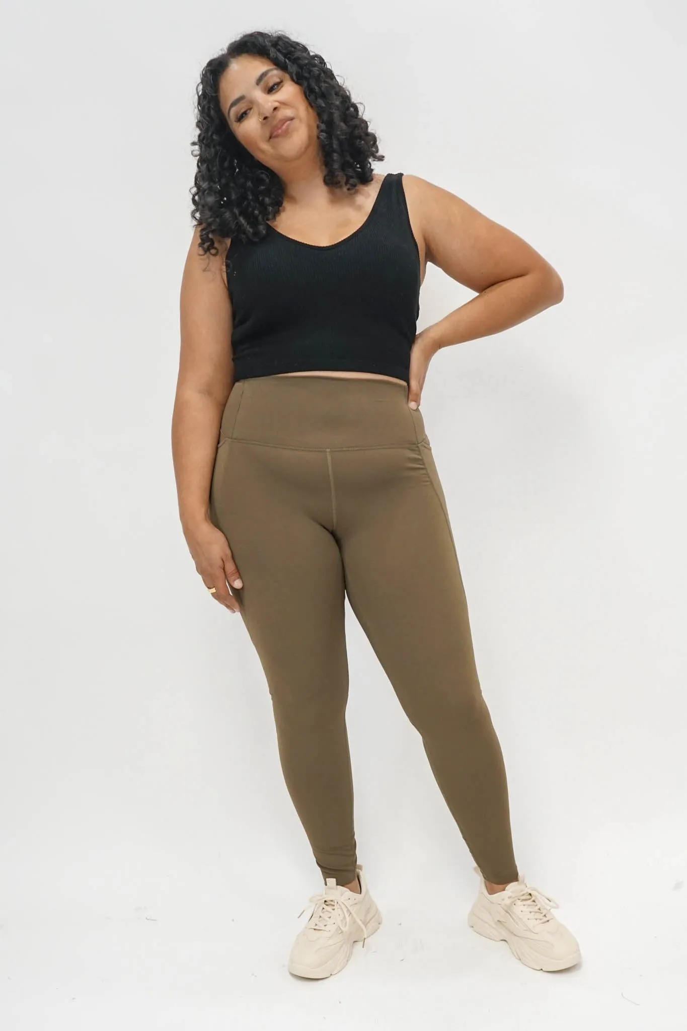 Essential Waist Shaper Leggings in Olive