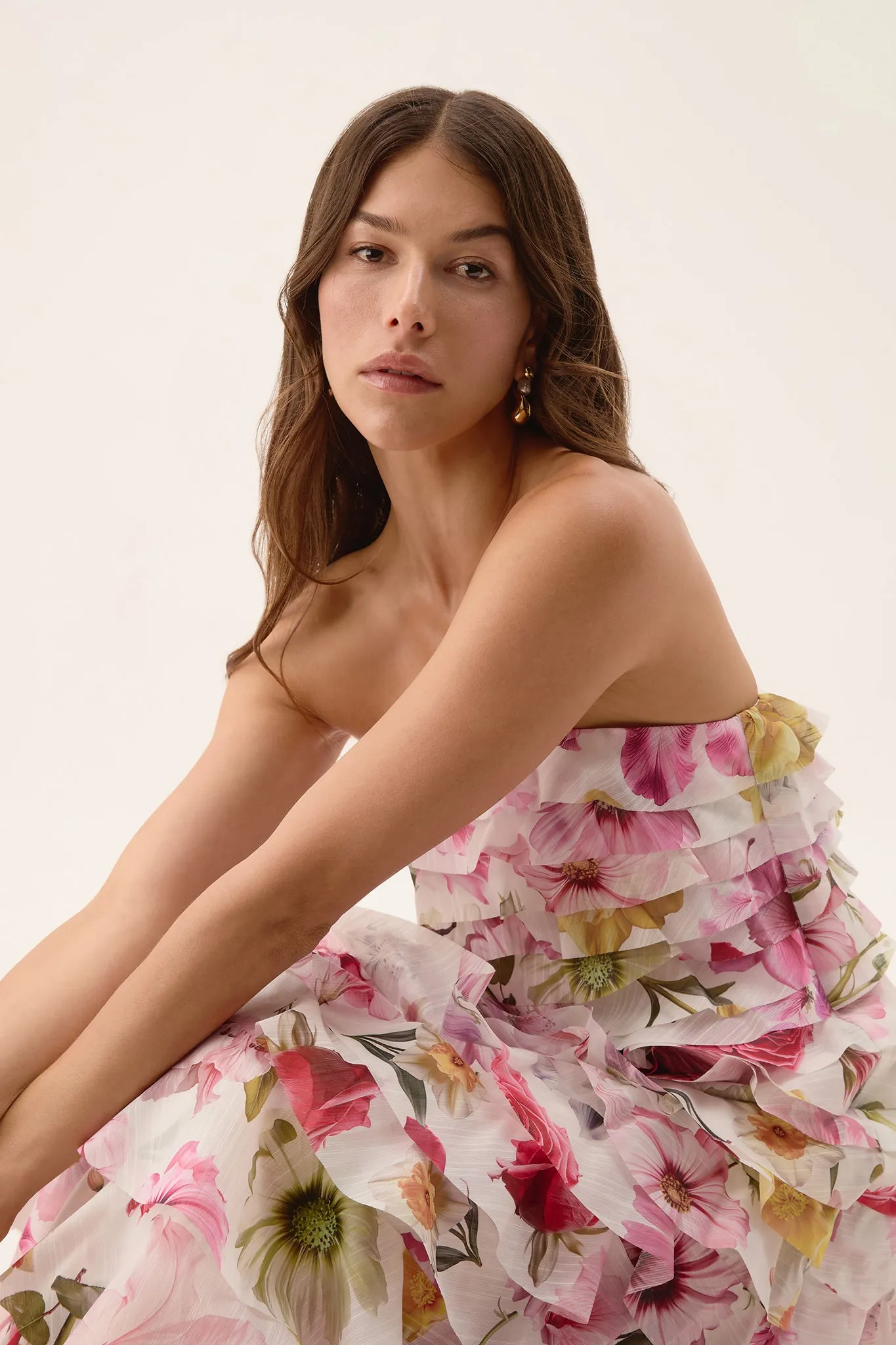 Fleur Pleated Gown