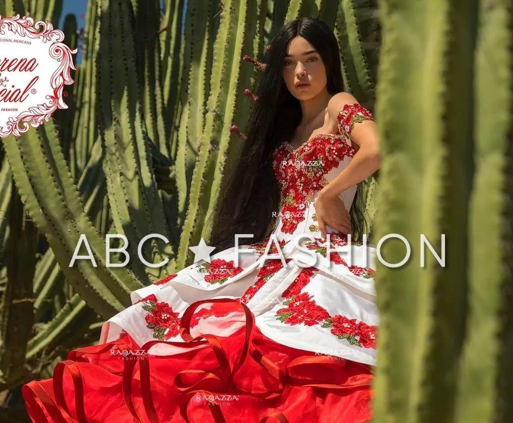 Floral Charro Quince Dress by Ragazza MV17-117