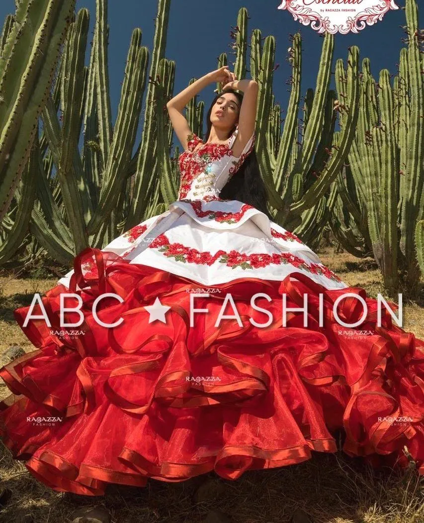Floral Charro Quince Dress by Ragazza MV17-117